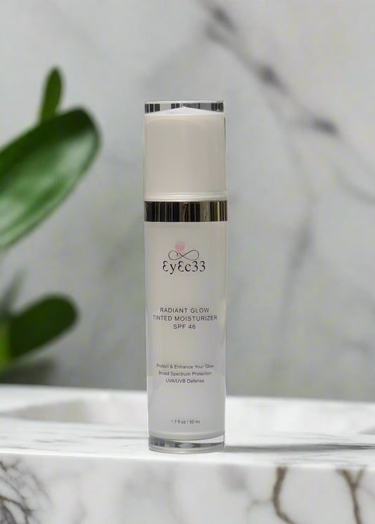 EyEc33 Radiant Glow Tinted Moisturizer SPF 46 Bottle