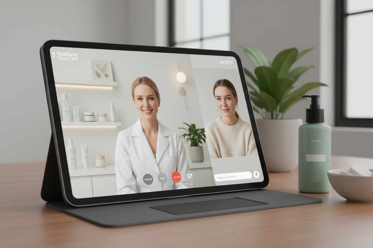 Skin care consultation through video chat